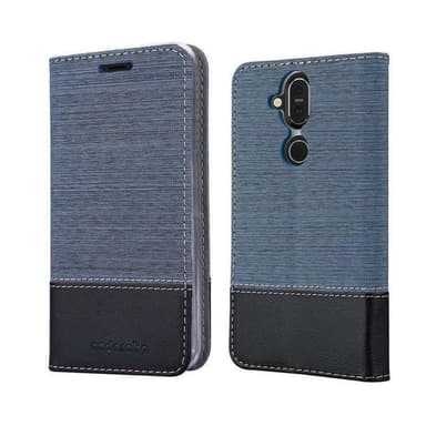 Nokia 7.1 PLUS / X7 Plånboksfodral Skal (Blå)