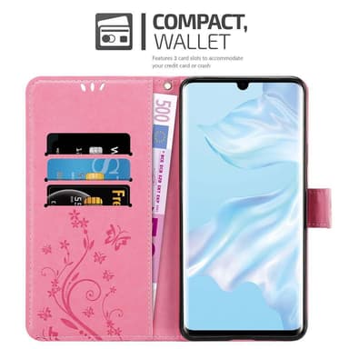 Huawei P30 PRO Plånboksfodral Skal (Rosa)