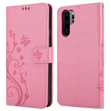 Huawei P30 PRO Plånboksfodral Skal (Rosa)