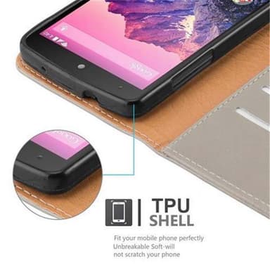 LG Google NEXUS 5 Plånboksfodral Skal (Brun)