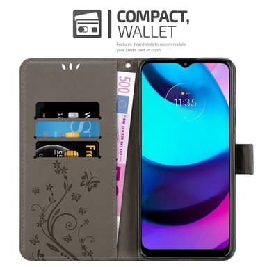 Motorola MOTO E20 / E30 / E40 Plånboksfodral Skal (Grå)