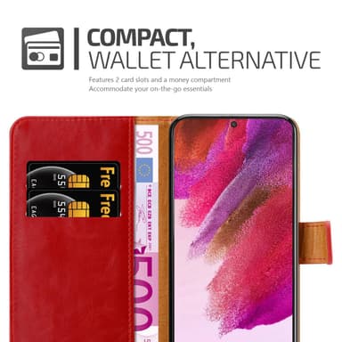 Samsung Galaxy S22 PLUS Plånboksfodral Skal (Röd)