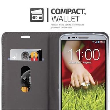 LG G2 Plånboksfodral Skal (Blå)