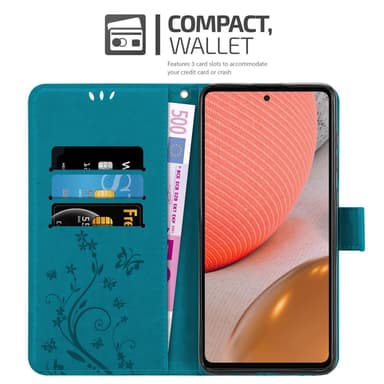 Samsung Galaxy A72 4G / 5G Plånboksfodral Skal (Blå)