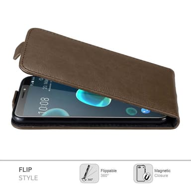 HTC Desire 12 PLUS Flipfodral Skal (Brun)