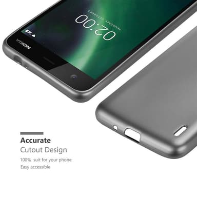Skal Nokia 2 2017 Fodral Case (Grå)