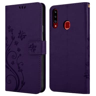 Samsung Galaxy A20s Plånboksfodral Skal (Lila)
