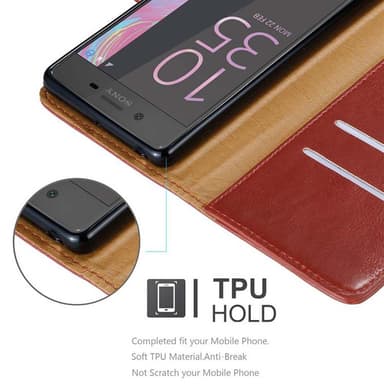 Sony Xperia X Plånboksfodral Skal (Röd)