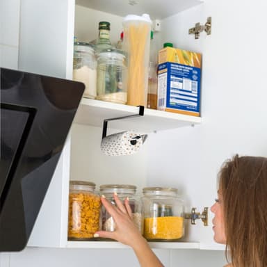 2x Pappersrullehållare Hållare för pappersrulle (svart)