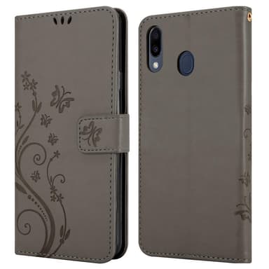 Samsung Galaxy M20 Plånboksfodral Skal (Grå)
