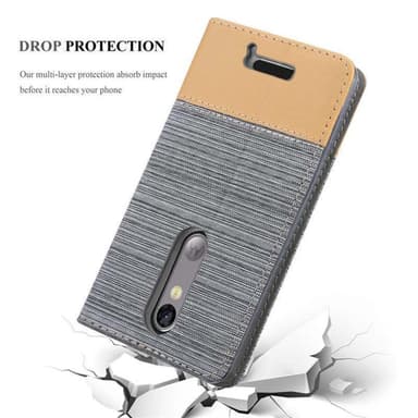 Motorola MOTO X3 Plånboksfodral Skal (Grå)