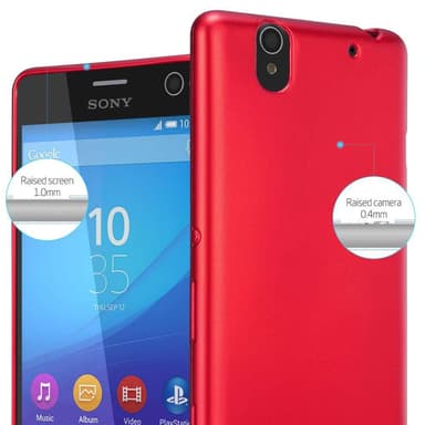 Skal Sony Xperia C4 Fodral Case (Röd)