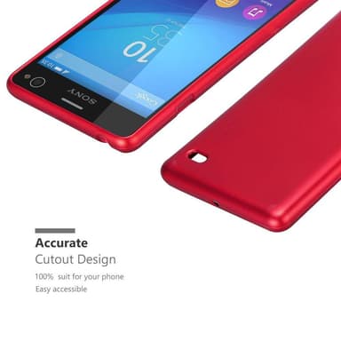 Skal Sony Xperia C4 Fodral Case (Röd)