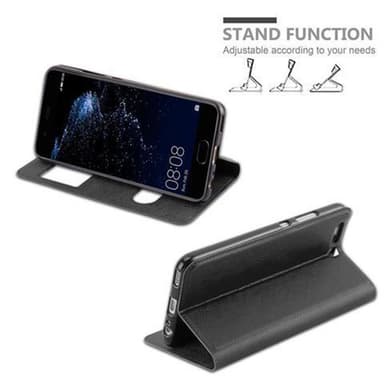 Huawei P10 Plånboksfodral Skal (Svart)