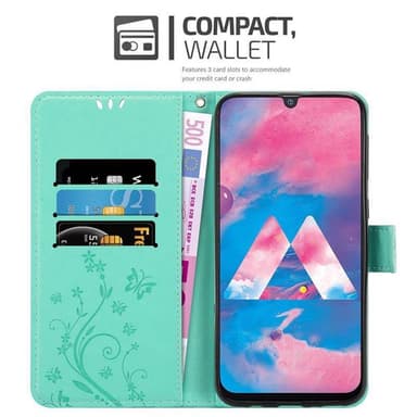 Samsung Galaxy M30 / A40s Plånboksfodral Skal (Turkos)