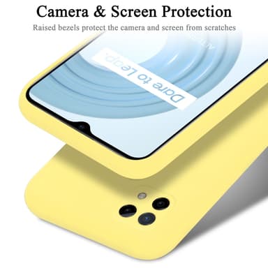 Realme C21 Skal Fodral Case (Gul)