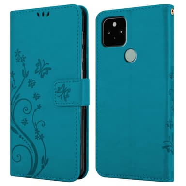 Google PIXEL 5 Plånboksfodral Skal (Blå)