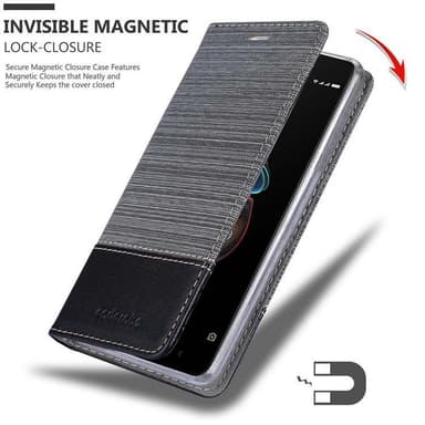 Xiaomi RedMi 5A Plånboksfodral Skal (Grå)