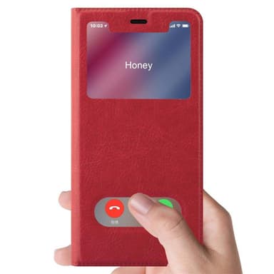 iPhone XR Plånboksfodral Skal (Röd)