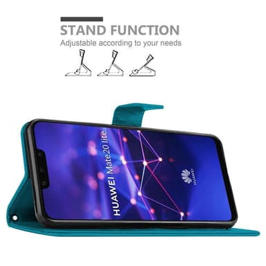 Huawei MATE 20 LITE Plånboksfodral Skal (Blå)