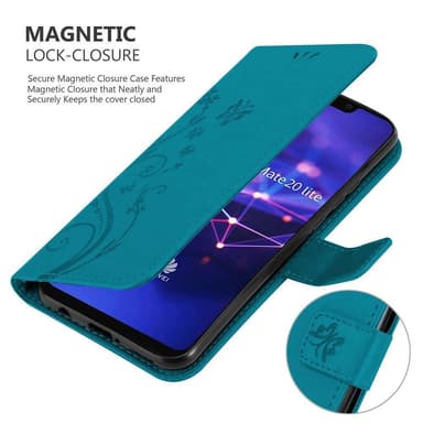 Huawei MATE 20 LITE Plånboksfodral Skal (Blå)