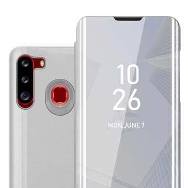 Samsung Galaxy A21 Plånboksfodral Skal (Silver)