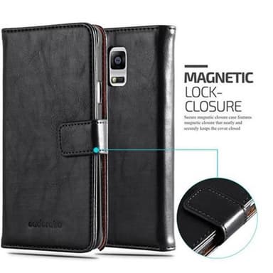 Samsung Galaxy NOTE 4 Plånboksfodral Skal (Svart)