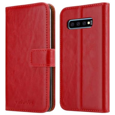 Samsung Galaxy S10 PLUS Plånboksfodral Skal (Röd)