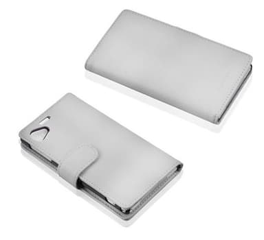 Skal Sony Xperia Z1 COMPACT Plånboksfodral (Vit)