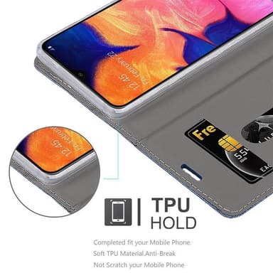 Samsung Galaxy A10 / M10 Plånboksfodral Skal (Blå)