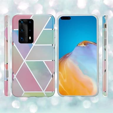 Huawei P40 Plånboksfodral Skal (Rosa)