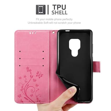 Huawei MATE 20 Plånboksfodral Skal (Rosa)