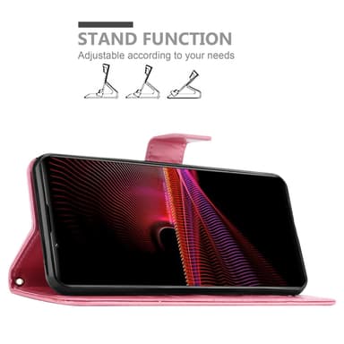 Sony Xperia 1 III Plånboksfodral Skal (Rosa)