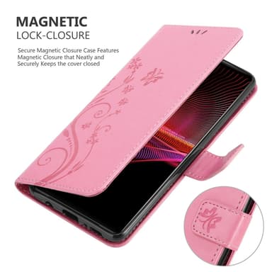 Sony Xperia 1 III Plånboksfodral Skal (Rosa)