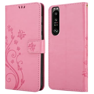 Sony Xperia 1 III Plånboksfodral Skal (Rosa)