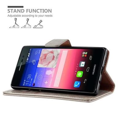 Huawei ASCEND P7 Plånboksfodral Skal (Brun)