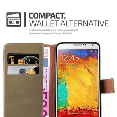 Samsung Galaxy NOTE 3 Plånboksfodral Skal (Brun)