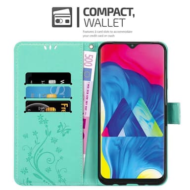Samsung Galaxy A10 / M10 Plånboksfodral Skal (Turkos)