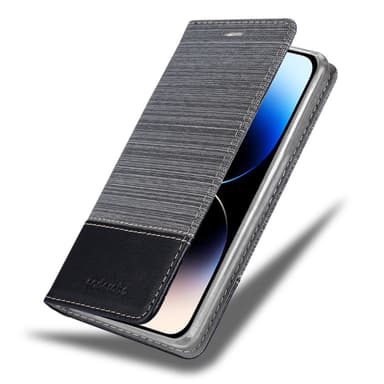 iPhone 14 PRO MAX Plånboksfodral Skal (Grå)