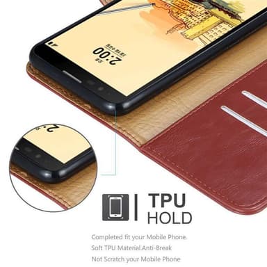 LG STYLUS 2 Plånboksfodral Skal (Röd)