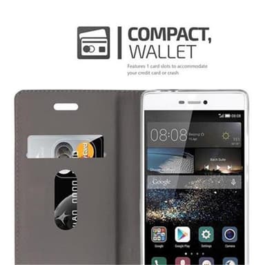 Huawei P8 Plånboksfodral Skal (Grå)
