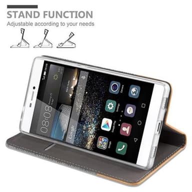 Huawei P8 Plånboksfodral Skal (Grå)