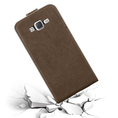 Samsung Galaxy J7 2015 Flipfodral Skal (Brun)