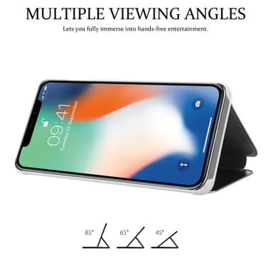 iPhone X / XS Plånboksfodral Skal (Silver)