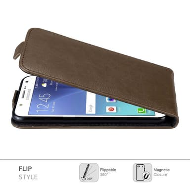 Samsung Galaxy J7 2015 Flipfodral Skal (Brun)