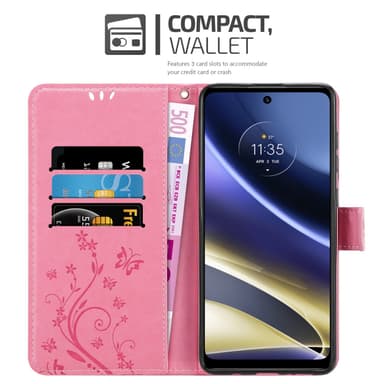 Motorola MOTO G51 5G Plånboksfodral Skal (Rosa)