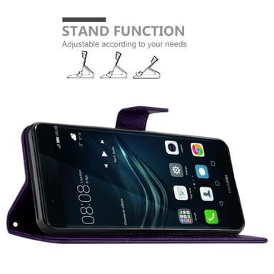 Huawei P9 Plånboksfodral Skal (Lila)