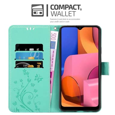 Samsung Galaxy A20s Plånboksfodral Skal (Turkos)