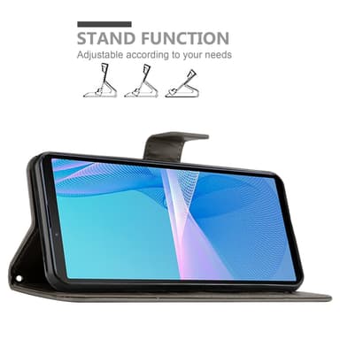 Sony Xperia 10 III Plånboksfodral Skal (Grå)