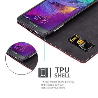 Samsung Galaxy NOTE 4 Skal Fodral Case (Röd)
